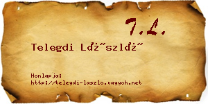 Telegdi László névjegykártya