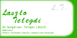 laszlo telegdi business card
