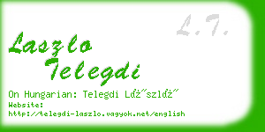 laszlo telegdi business card